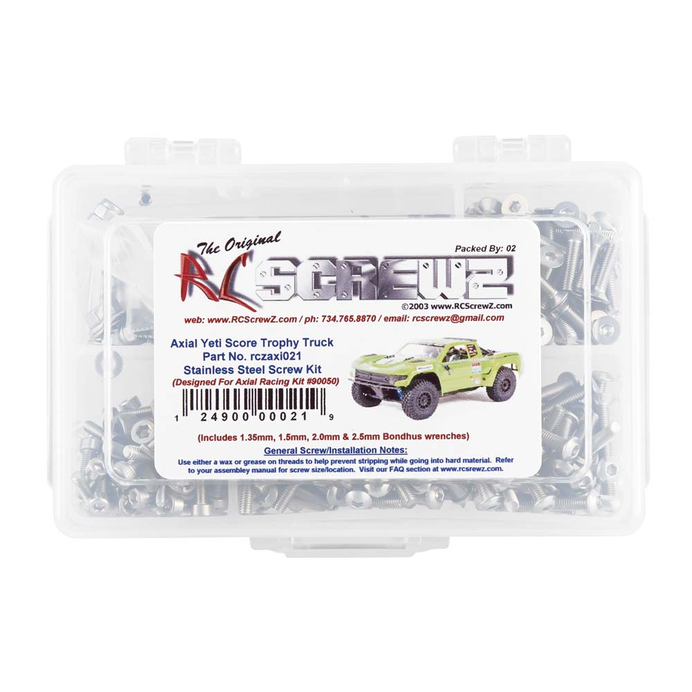 Racing Axial Yeti Score Kit RC Screwz AXI021 Stainless Steel Screw Kit Yeti SCORE Trophy Racing Axial Yeti Score Kit RC Screwz AXI021 Stainless Steel Screw Kit Yeti SCORE Trophy